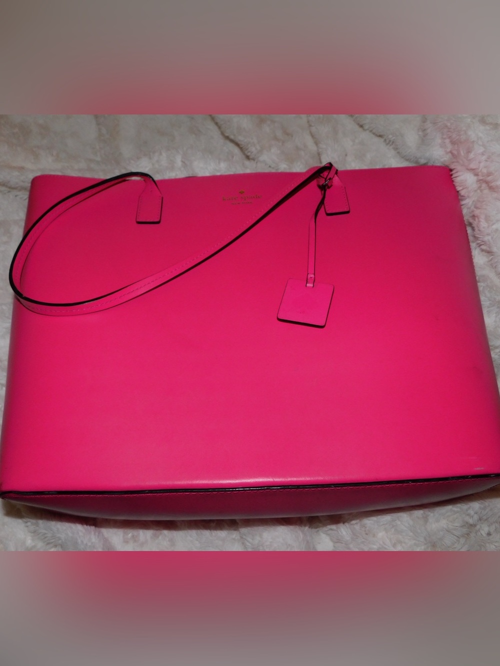 kate spade Vibrant Pink Smooth Leather Tote